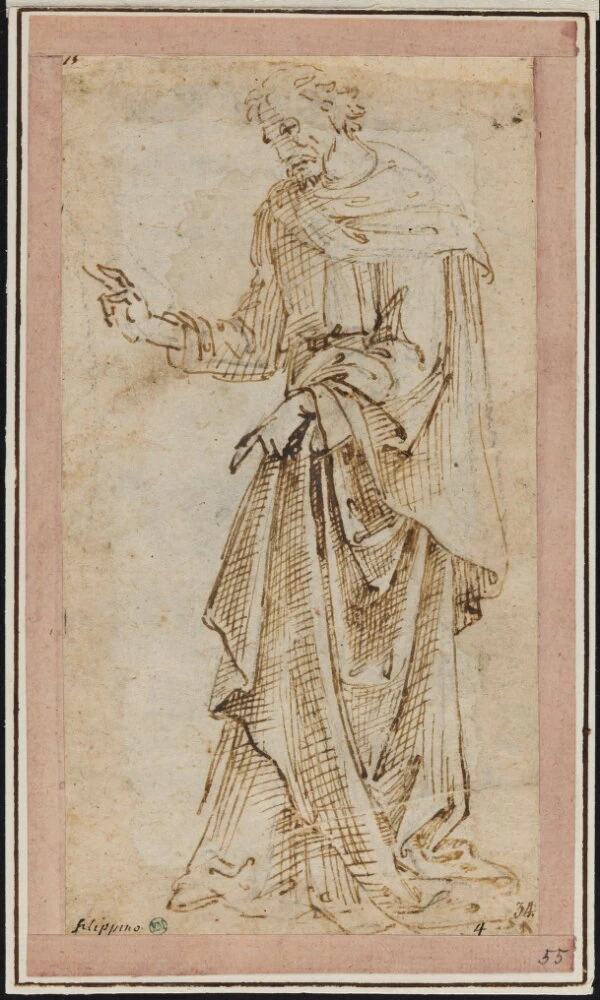 Uomo drappeggiato in posa benedicente - Nationalmuseum, Stoccolma